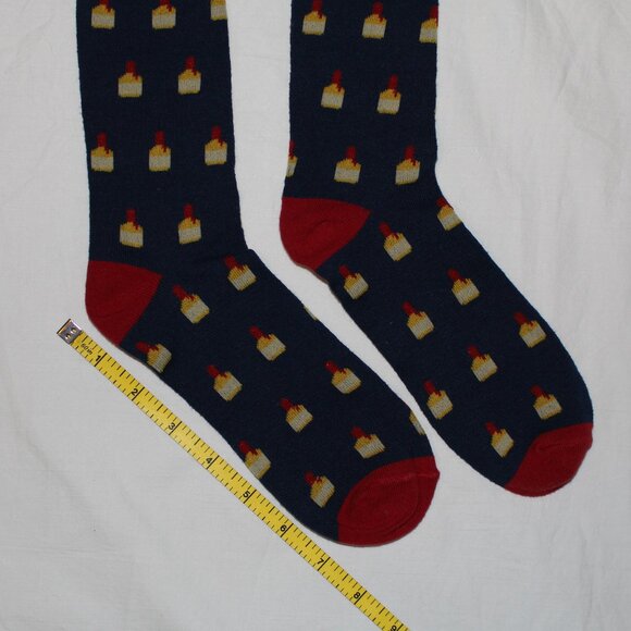 Makers' Mark Bourbon Bottle & Saved by the Bell Graphic Men's Cotton Dress Socks - Picture 3 of 8